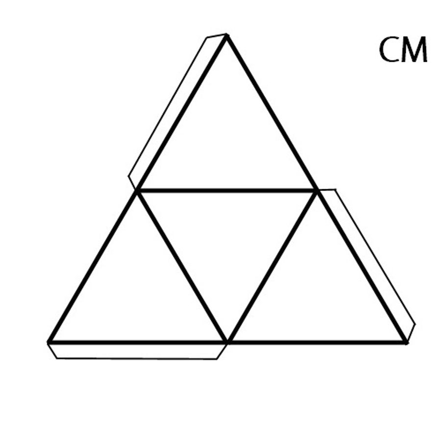 Трафарет треугольника объемного