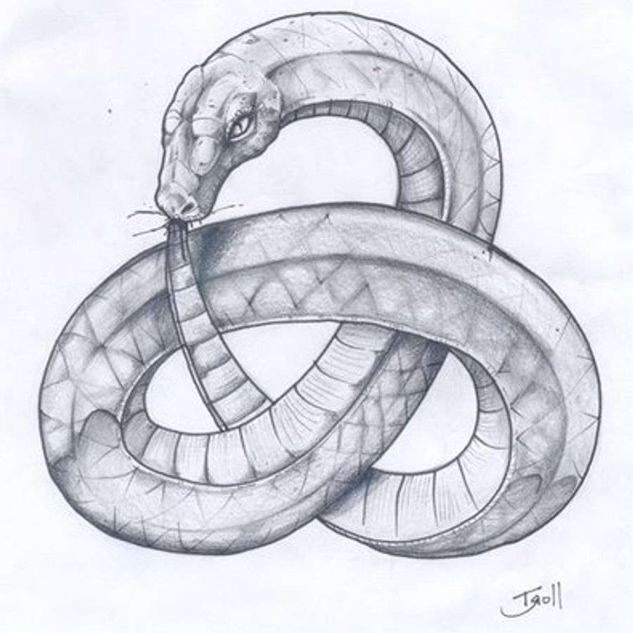 Уроборос змея эскиз