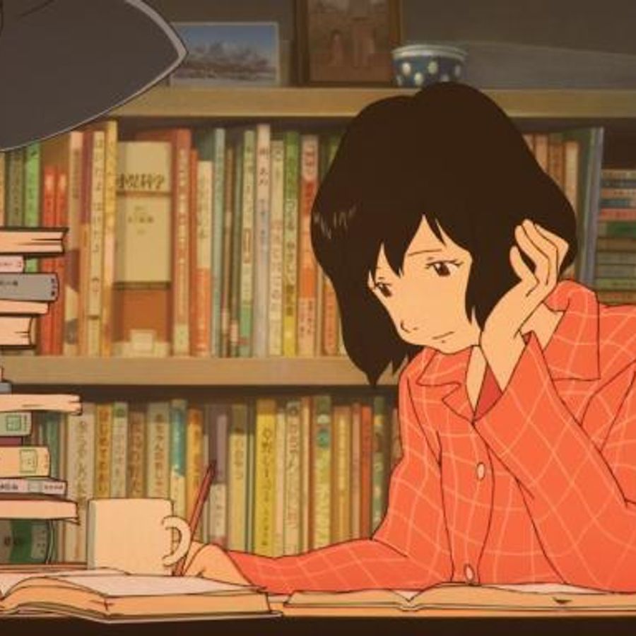 Человек читает книгу рисунки аниме