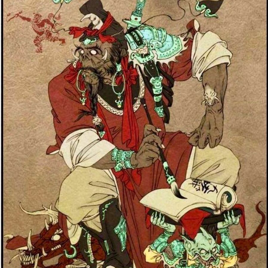 Китайская мифология мифические. Китайский демон Яогуай. Японская мифология Годзумэдзу. Китайская мифология существа духи. Китайская мифология демоны.