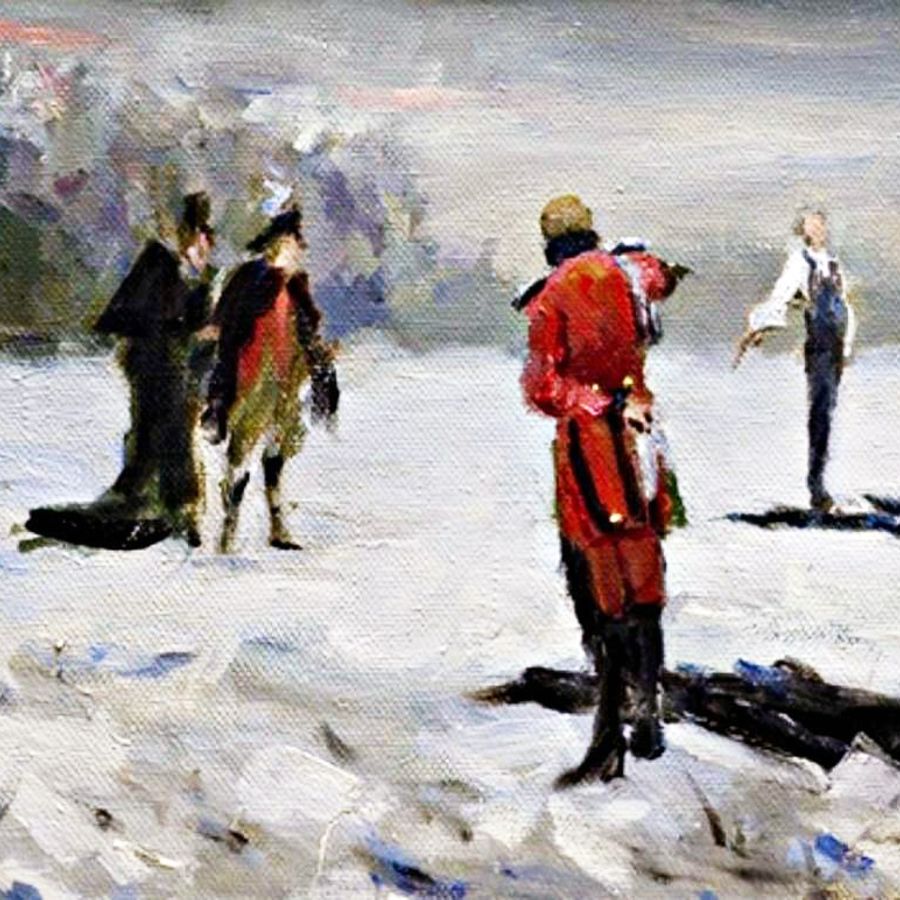 Картина дуэль лермонтова